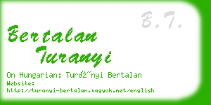 bertalan turanyi business card